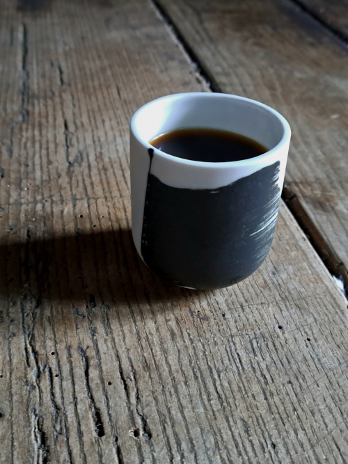 pohárek espresso - černý mat