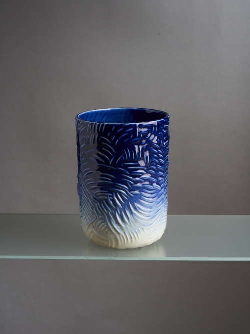 Dekopr - váza modrožlutá