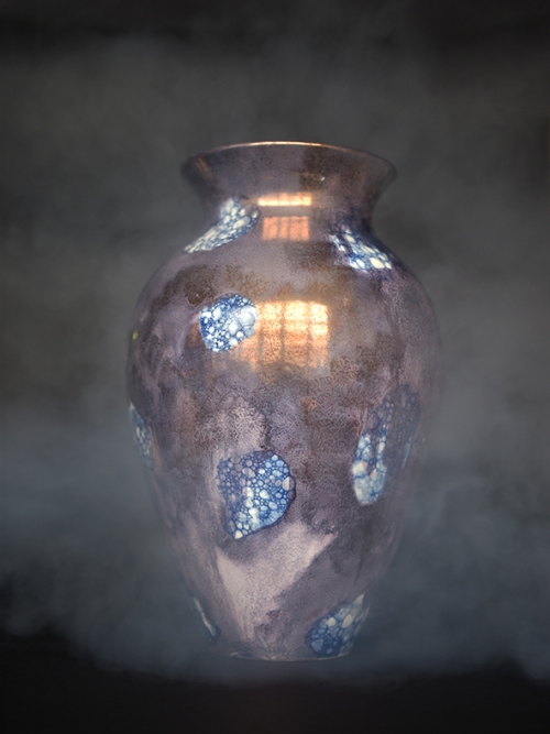 váza bronzovo-bublinatá