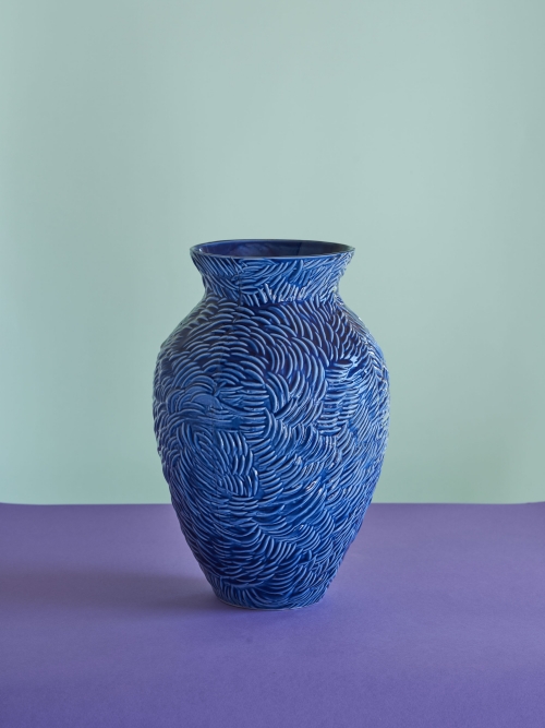váza modrá - velká